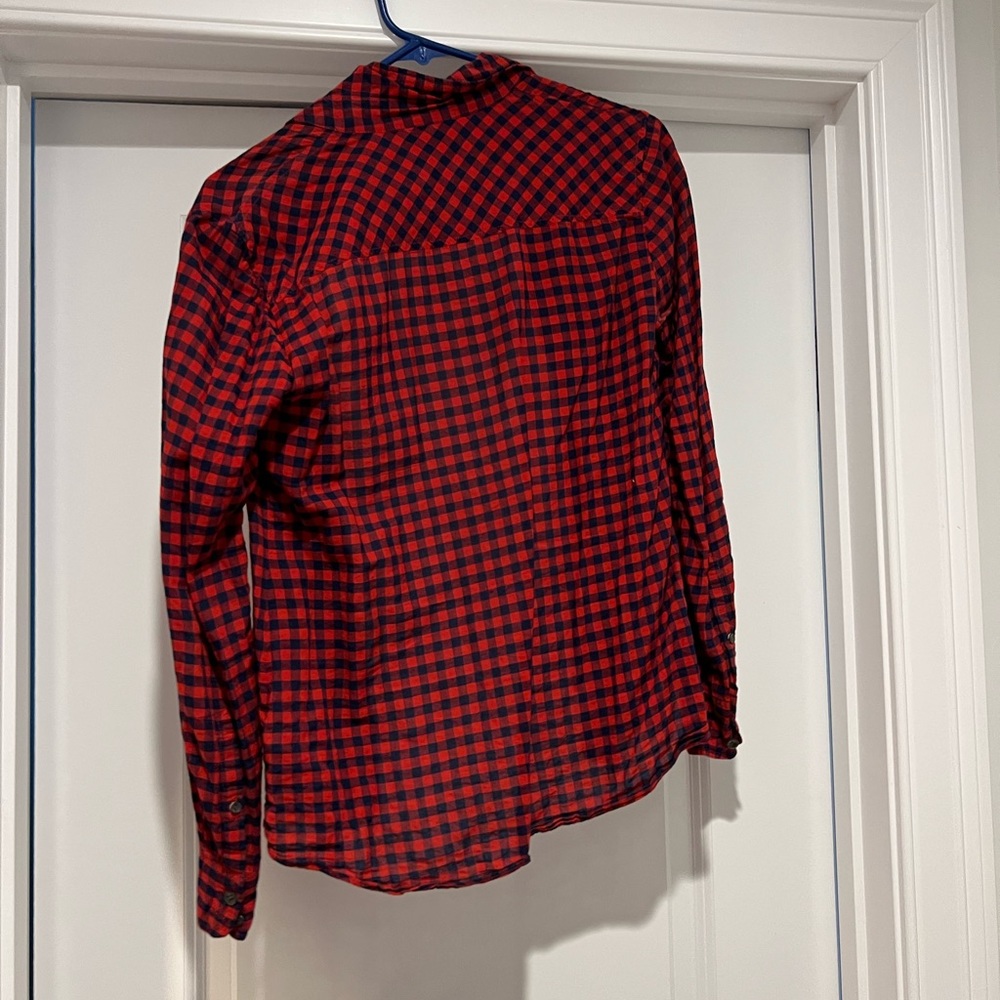 JCREW blue and red check shirt size 2